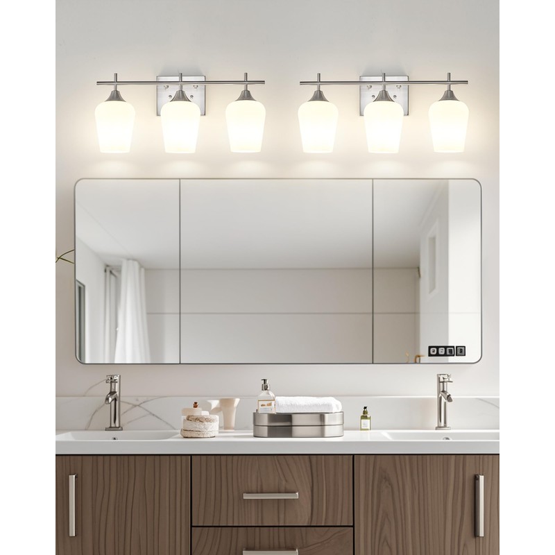 Osimir 3 Light Bathroom Light Fixtures Over Mirror, 21 Inch