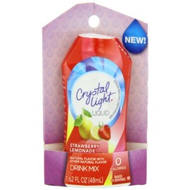 Crystal Light Liquid Lemonade Drink Mix Carded Pack, Strawberry, 1.62 Ounce