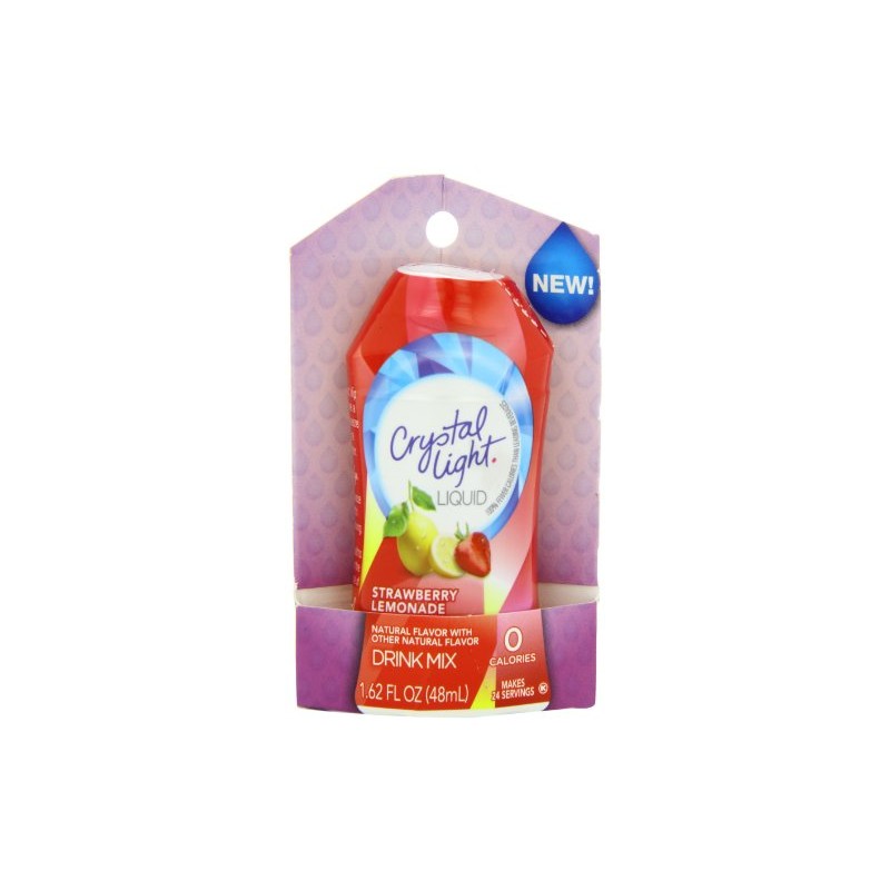 Crystal Light Liquid Lemonade Drink Mix Carded Pack, Strawberry, 1.62