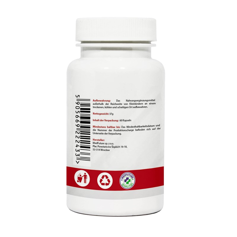 ASHWAGANDHA Extract 500 mg 60 Capsules Indian Ginseng Memory