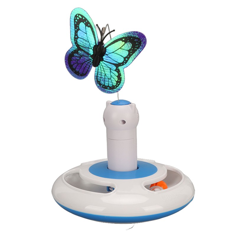 Automatic Electric Rotating Butterfly Toy Funny Cat Teaser Toys with