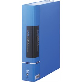 キングジム ハード クリアファイル 固定式 12ポケット A4タテ 青 6132-B
