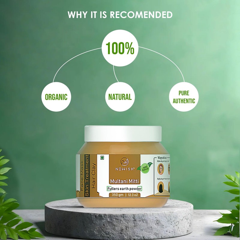 Newish Fullers Earth Multani Mitti Powder (350 gm)