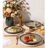 theterra Dinner Plates Set of 6, 10.5 Inch Ceramic Dinner