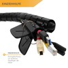 TPFNet Spiral Cable Tube 20mm, Spiral Cable Wrap, Black, 2,0m,
