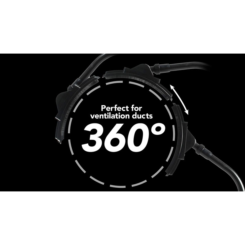 Cen-Tec Systems 93136 Ventilation Ductwork Vacuum Cleaning Attachment Set, Black