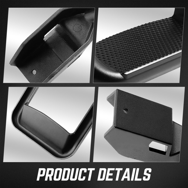 DNA MOTORING 2 Pair Aluminum Side Hoop Steps Universal Side