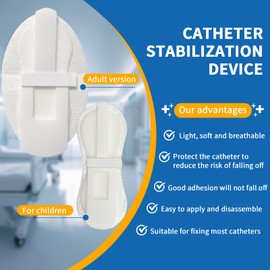 20 pcs Foley Catheter Stabilization Devices,Self-High Adhesive Catheter Supplies for Single/DoubleTube Holder Catheter Tape Fixation Device Strap Fixing Accessories,Catheter Holder
