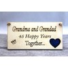 Grandma and Grandad Grandparents Anniversary Gift Plaque Gift 45 Years