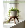 Short Plant Stand Indoor Outdoor 2 Pack, Solid Wood Plant