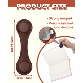 Magnetic Leather Bookmark, 2 PCS Colorful Leather Magnetic Bookmarks for Women Men, Double-Sided Magnetic Book Mark Clip for Book Lovers Readers Teachers Students