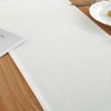Laolitou White Table Runners 72 Inches Long, Burlap Linen Texture