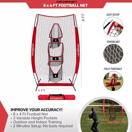 PowerNet 4x8 Football Receiver QB Passing Net