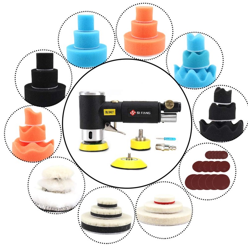 SI FANG 48Pcs 1'' 2'' 3'' Mini Random Orbital Air