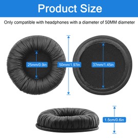GOTRUST 4 pairs Ear Cushions for Headphones 50mm Replacement Earpads Compatible with Plantronics Blackwire C320 3210 3220 3320 HW251N HW261N HW510 HW520 Jabra Biz 2300 Pro 920 9450 GN 2000 9125