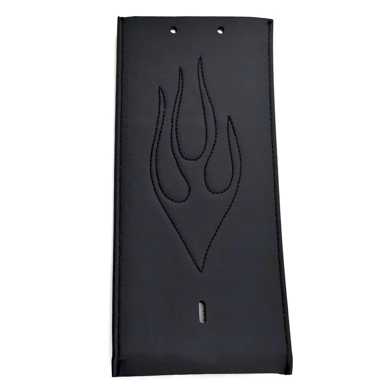 Cyreedom Motorcycle PU Leather Gas Tank Panel Bib with Flame