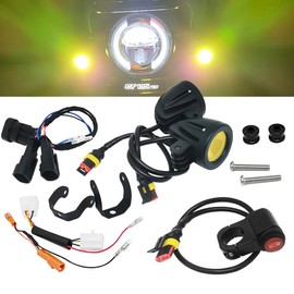 LED Work Light Kit for Honda CT125 HUNTER CUB Hunter Cab All Models JA55 JA65 (Yellow 4)