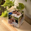 Neil Enterprises Inc. Spinning Photo Cube with Silver Base, holds