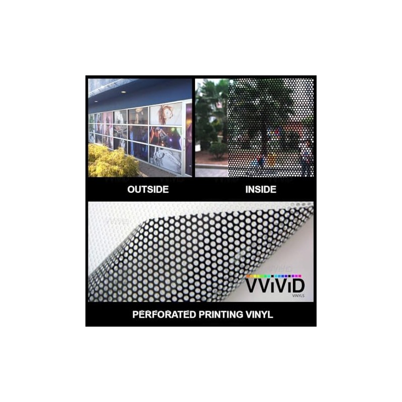 One-Way Perforated Vinyl Privacy Window Film Adhesive Glass Wrap Roll