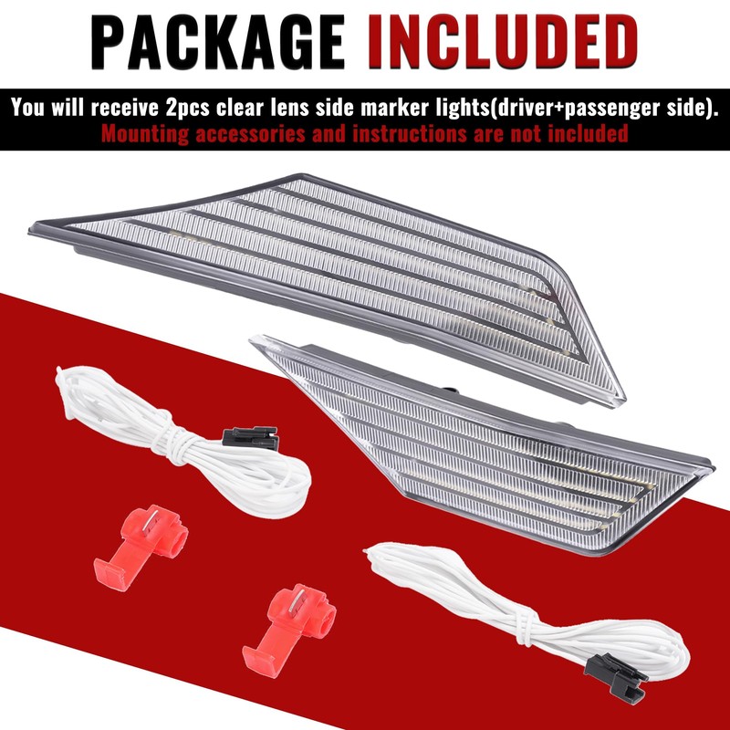 HECASA Pair LED Side Marker Light, Compatible with 2016-2021 Honda
