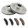 PHILTOP Front Brake Pads and Rotors kit Fit for Mazda