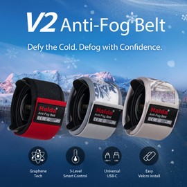 Haida V2 Anti-Fog Lens Heater Warmer Demisting Belt Lens Heater Uniform 3 Settings Heat Modes USB Support（Red）