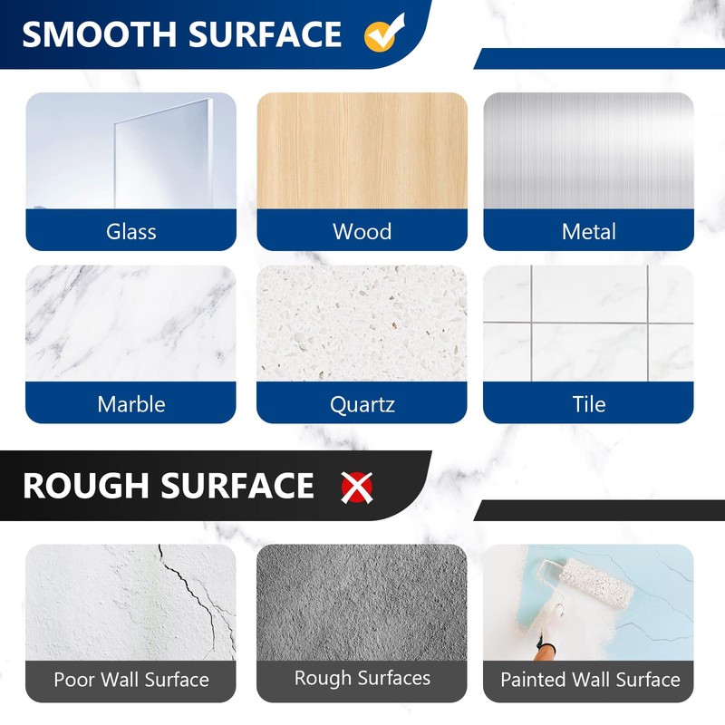 Shower Caddy Adhesive Replacement Stickers - 6 Pack No Drilling