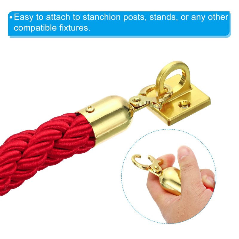 PATIKIL Stanchion Rope, 2 Pack 1.2m/3.9Ft Barrier Rope Twisted Post