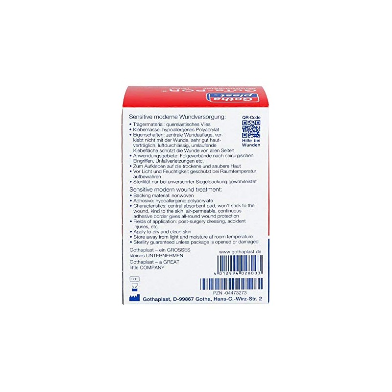 Gota-por Wound Plasters 5 x 7.2 cm Sterile Pack of
