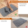 2 Pack Diatomaceous Earth Shower Mat, Stone Bath Mat, Nonslip