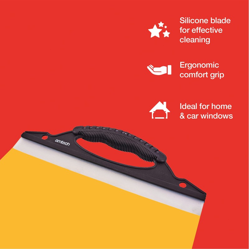 Amtech S5518 Window Squeegee, Glass Wiper for Home and Car,