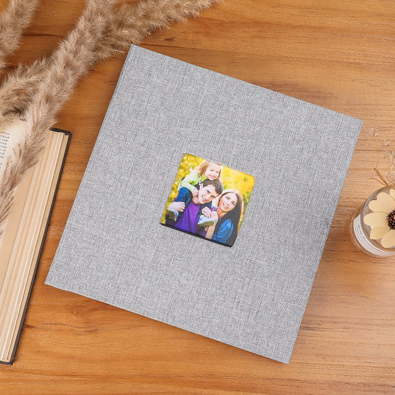 Linen Cover Photo Album Self Adhesive Laminated Photo Album with