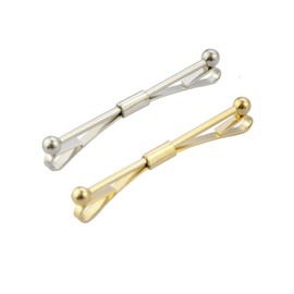SamWay 2ps Collar Pin Collar Bar,Gold and Silver