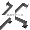 9BUILD 6 Pack 7 Inch Matte Black Cabinet Handles -