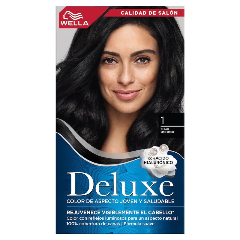 Deluxe Tinte Permanente 1 Negro Profundo | Crema, Todo tipo