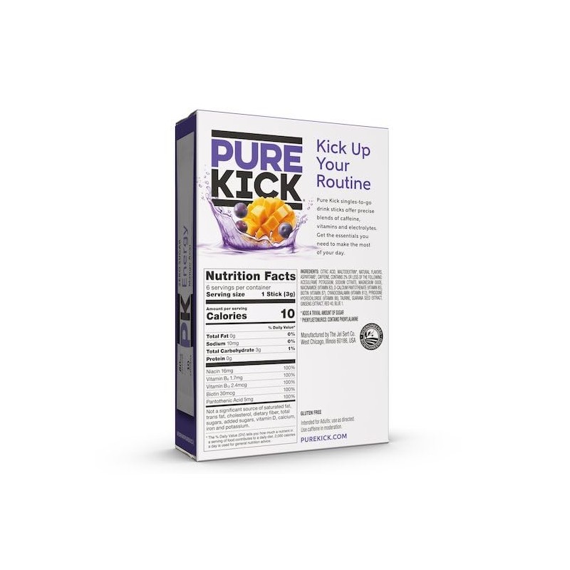 Pure Kick Energy Singles To Go Drink Mix, Variety Pack,