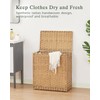 SETVSON Laundry Hamper with Lid Wicker Laundry Basket 112 L