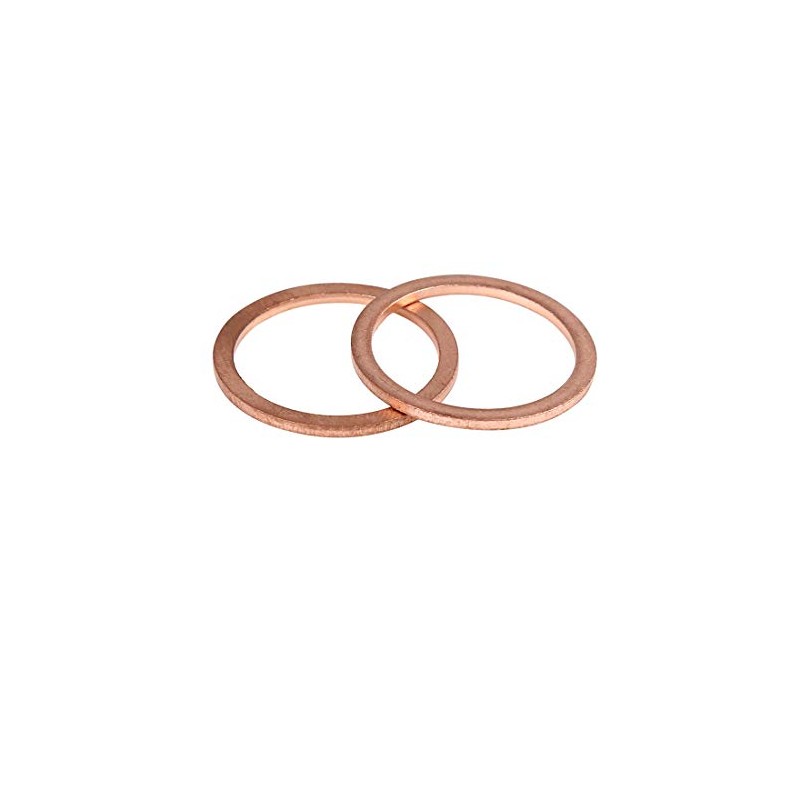 X AUTOHAUX 20pcs Copper Washer Flat Sealing Ring Spacer for