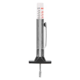 Tyre Depth Tester, 0‑25mm Universal Car Tire Depth Gauge Tester Portable Car Tyre Measuring Tool(Monochrome)