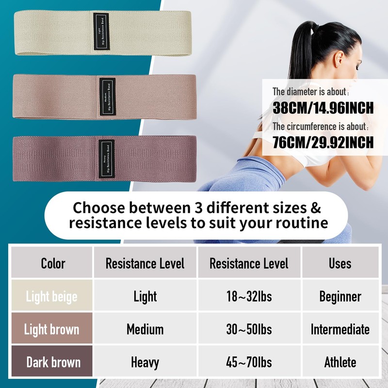 Houselog Resistance Bands Sets Portable Exercise Loops for Legs and