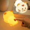 Tiger Silicone Lamp Portable Cute Bedside Night Light with Lithium