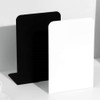 1 Pair Heavy Duty Metal Bookends for Office (White)
