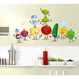 Wallstick 'Kitchen Toy' Wall Sticker (Vinyl, 75 cm x 120 cm, Multicolor) (69-WL-0012)