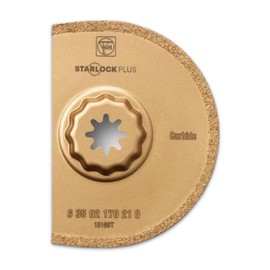 Fein StarLock Plus Carbide Oscillating Saw Blade - Extra Thin 3-17/32" Diameter for Removal of Defective Tile Grout - Fits Most Multitools - 63502170210