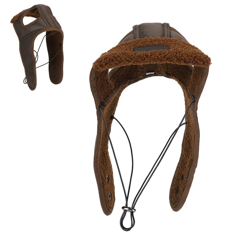 Pet Small and Mediumsized Dog Autumn and Winter Pilot Hat