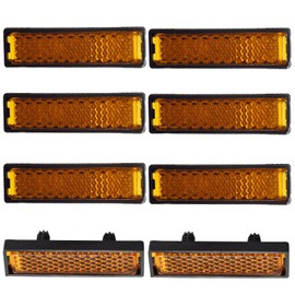 Pack of 8 Bicycle Pedal Reflectors, Night Safety Warning Pedal, Reflectors for Bicycle Pedals, Bicycle Reflectors, Cat Eyes, Rear Reflector Bicycle, Night Cycling Reflective Bicycle Accessories