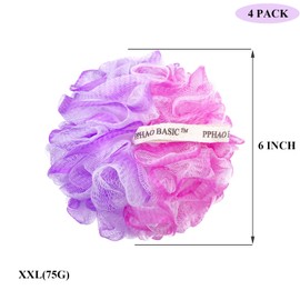 PPHAO – Red de malla suave extra grande Luffa Loofa Loufa Puff – Esponja de lufa – 75 g (XXL) – exfoliante corporal para mujeres y hombres – exfoliante exfoliante de espalda