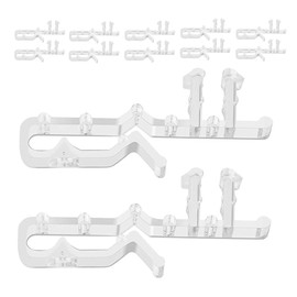 STOBAZA 12pcs Venetian Curtain Clip Artificial Floral Drapery Clip Vertical Blind Repair Curtain Holders for Drapes Blinds Replacement Parts Pom Transparent