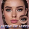 False Lashes Natural Cateye Eyelashes - 3D Fluffy 14mm Natural