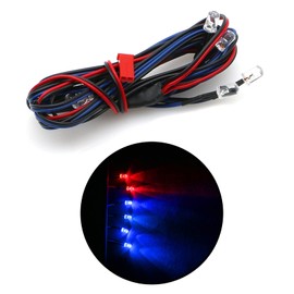 SHEAWA 5mm 6pcs LED Light Unit for RC Car Light Kit Red Blue Modified Parts